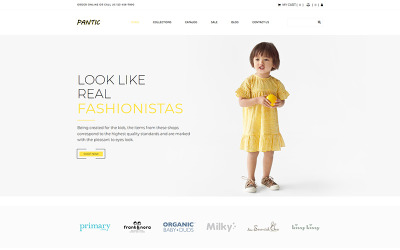 Pantic - Modello di e-commerce MotoCMS per bambini