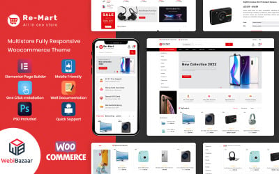 Remart - Tema multiuso do WooCommerce para loja eletrônica