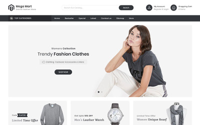 Mega Mart - Fashion Store Multi-Purpose Responsive Theme PrestaShop