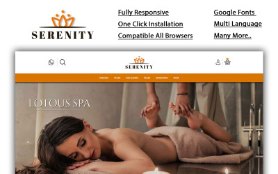Serenity - шаблон OpenCart для спа-магазина