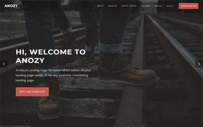 Anozy - un modèle de page de destination polyvalent
