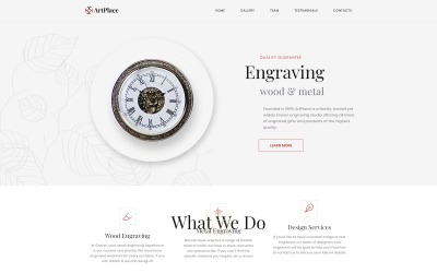 ArtPlace - Engraving Studio Landing Page Template Templates de Landing Page №92488