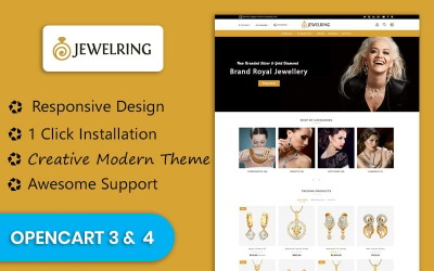 Bijouterie - Modèle OpenCart 4 et OpenCart 3