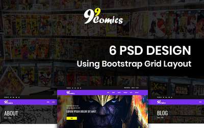 99 comics - Comics PSD Template