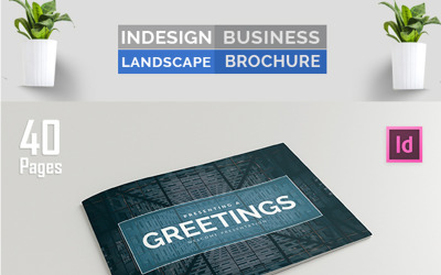 Brožura Indesign Landscape - šablona Corporate Identity