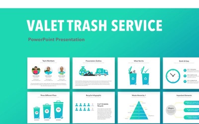Valet Trash Service PowerPoint sablon