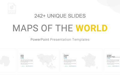Modèle PowerPoint d&amp;#39;infographie de cartes