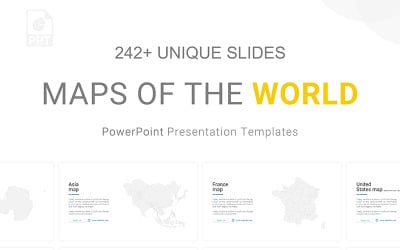 Modelo de PowerPoint de infográficos de mapas