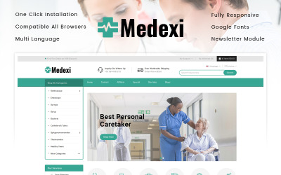 Reszponzív Medexi - Medical Store OpenCart sablon 92636