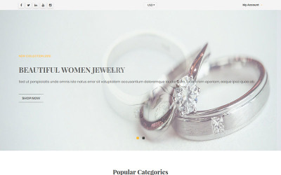 Venusjewelers - Многоцелевая дропшиппинг-тема Shopify