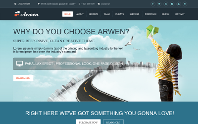 Arwen - responsywny szablon Joomla na jednej stronie