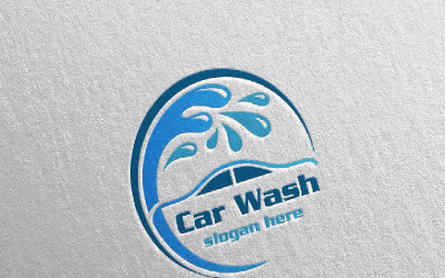 Mall för logotyp för biltvätt 4
