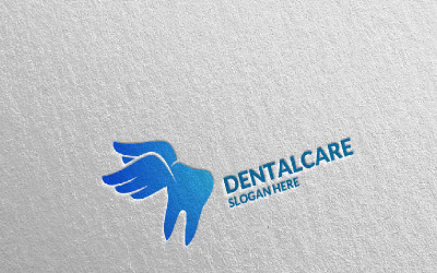 Estomatología dental, dentista Diseño 13 Plantilla de logotipo