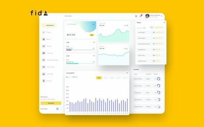FidA Finance Dashboard Ui Light Sketch Template