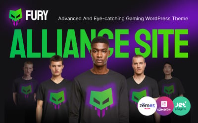 Fury - Tema WordPress per gaming, ideale per team di eSport e community di giocatori.