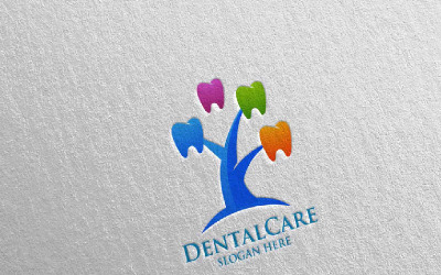 Zubní, zubař stomatologie Design 14 Logo šablona