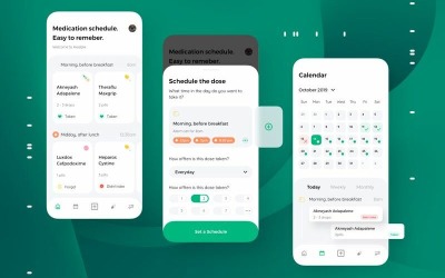 Healple - Medicinsk mobilapp UI-skissmall