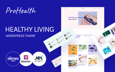 ProHealth - Thème WordPress pour un blog bien-être et un site web sur le mode de vie sain et la nutrition
