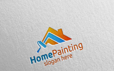 Huis schilderij Vector 5 Logo sjabloon