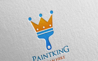 Modèle de logo vectoriel Paint King