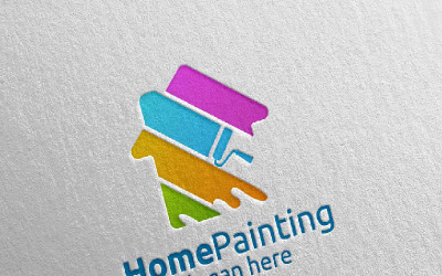 Modèle de logo de peinture immobilière 5
