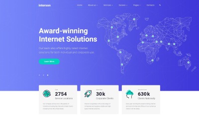 Reszponzív .interson - Internet Clean HTML Weboldal sablon 92925