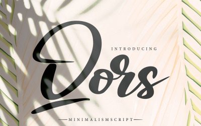 Qors | Minimalism Cursive Font