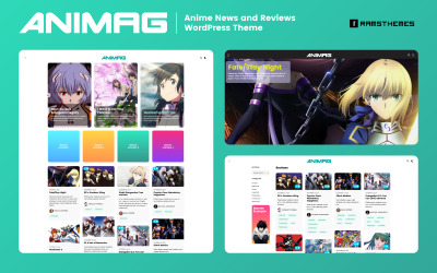 "ANIMAG - Anime and Manga Magazine" Responsive WordPress thema №93147