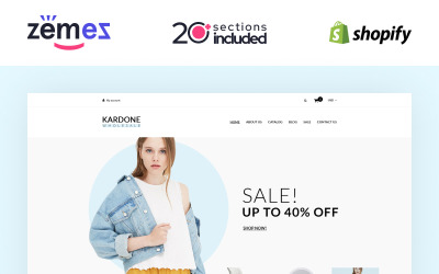 Kardone nagykereskedelmi sablon tiszta Shopify téma