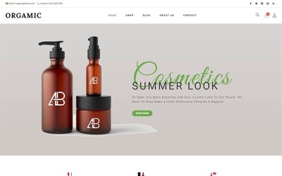 Orgamic - Thème WooCommerce pour magasin de beauté biologique et cosmétiques naturels