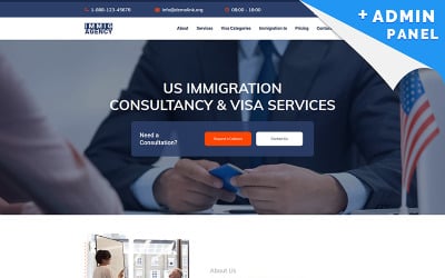 Immig Agency - Modèle de page de destination pour les consultants en immigration
