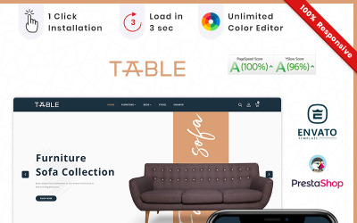 Möbeltisch Mega Store PrestaShop Theme