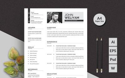 Nowoczesny szablon CV Weliyam