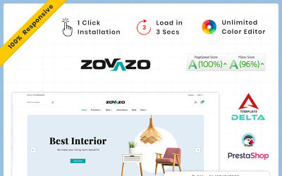 Тема для меблів Zovazo Wood Mega Store PrestaShop