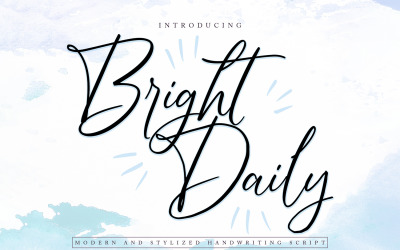 BrightDaily | Fuente de escritura a mano moderna y estilizada