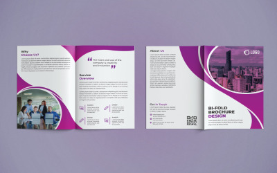Design de brochura de negócios bifold - modelo de identidade corporativa