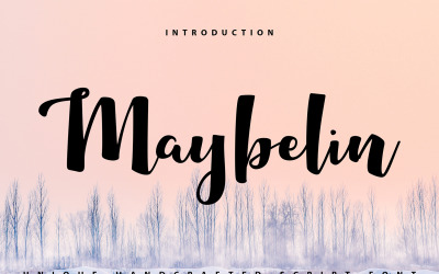 Maybelin | Unikalna, ręcznie robiona czcionka