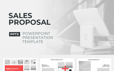 Sales Proposal - PowerPoint Template PowerPoint sablon 93376