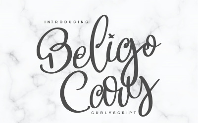 Beligo Cary | Carattere corsivo riccio