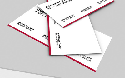 Business card scattered on a sruface Product Mockup 93453