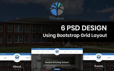 Eduworld - Plantilla PSD de la escuela