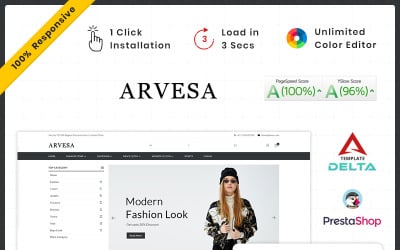 Fashi Arvesa - Modegeschäft PrestaShop Theme