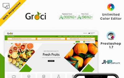 "Groce - The Grocery Food Store" thème PrestaShop adaptatif #93428