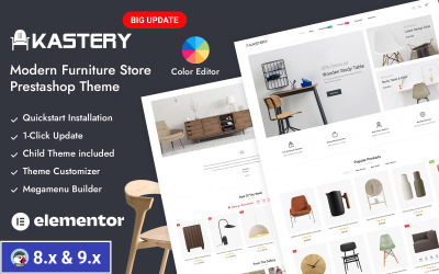 Kasteri - Ahşap Mobilya Mağazası PrestaShop Duyarlı Tema