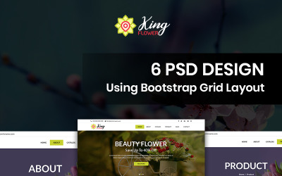 King Flower shop - Flower Shop PSD-mall
