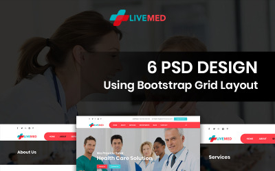 Livemed - Medical Service PSD Template