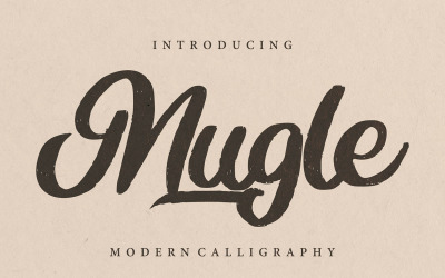 Mugle | Moderne kalligraphische kursive Schriftart