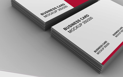 Set of business card stacks Product Mockup 93455