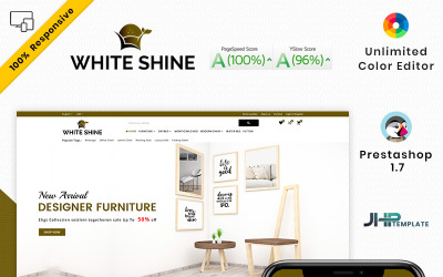 White Shine - Holzmöbel Mega PrestaShop Theme