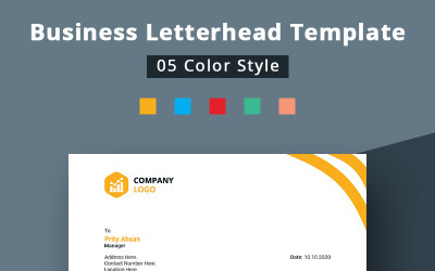 Colorful Business Letterhead Design - Corporate Identity Template
